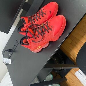 Nike LeBron 19 low light crimson red basketball shoes
